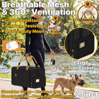 Expandable Pet Carrier for Small Cats & Dogs - 18.0"L x 11.0"W x 11.0"H / Black Warrior - image 4