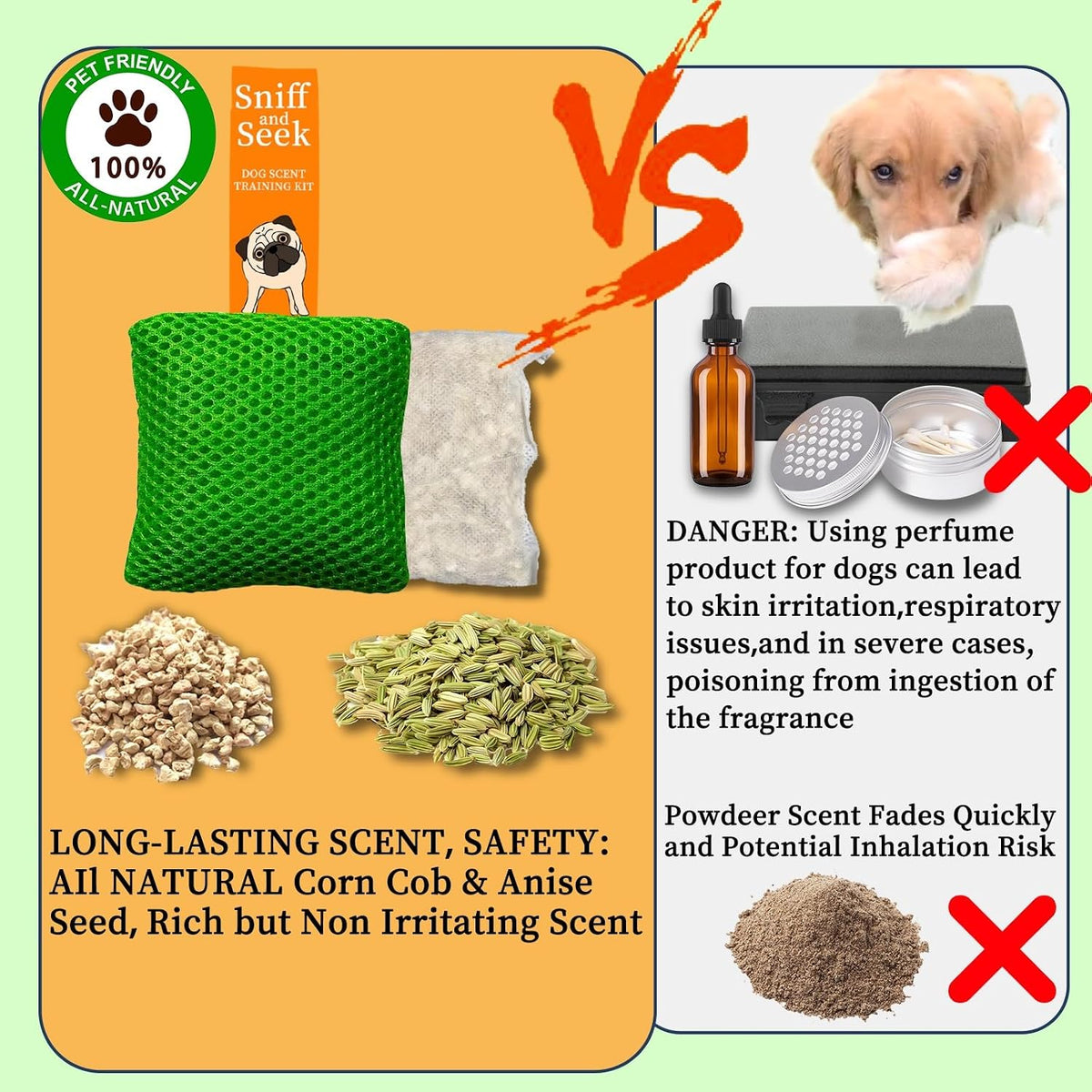 Dog Scent Training kit, Brain Games, Hide and Seek Toys - Green - image 2
