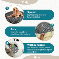Round Dog Bed Covers Replacement Washable - Paw Chic / Large (Up to 45″) - image 2