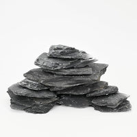 Unocho Natural Slate Stone Rocks Reptile Basking Platform Rock 10LB Fish Tank Rocks for Aquascaping Aquariums Terrariums Paludariums Wargaming Models Miniature Fairy Gardens（2-6 inches）