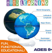 USA Toyz Illuminated World Globe with Stand - 7.9" Diameter - image 2
