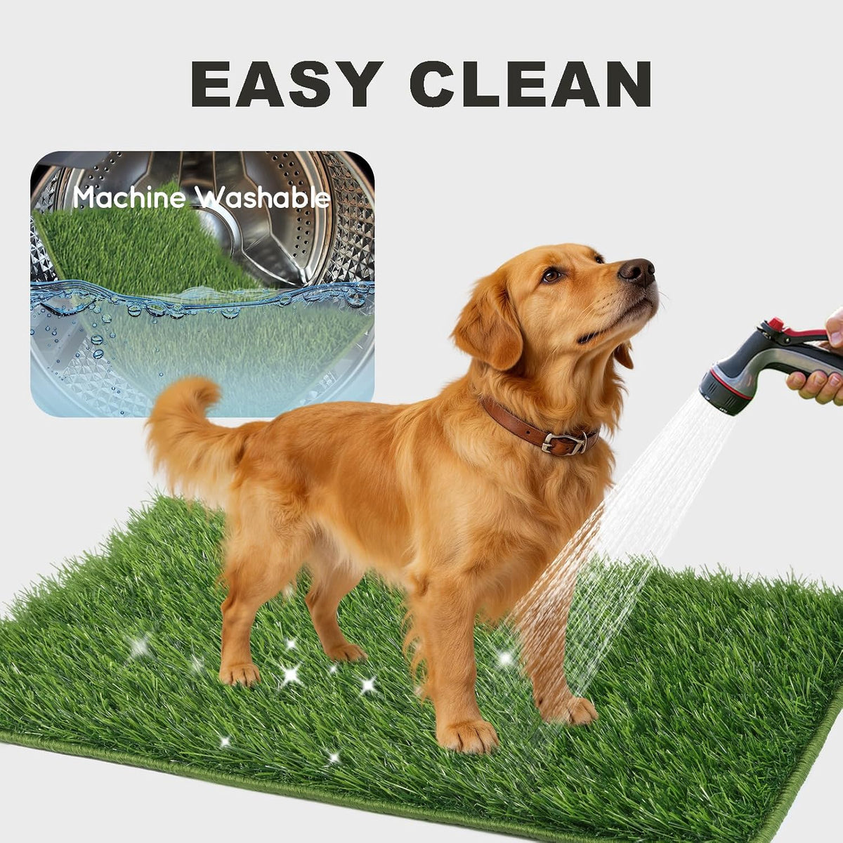 HQ4US Dog Grass Pad with Tray, Foldable Litter Box High Wall - X-Large for Dog＜ 38" Length - image 4