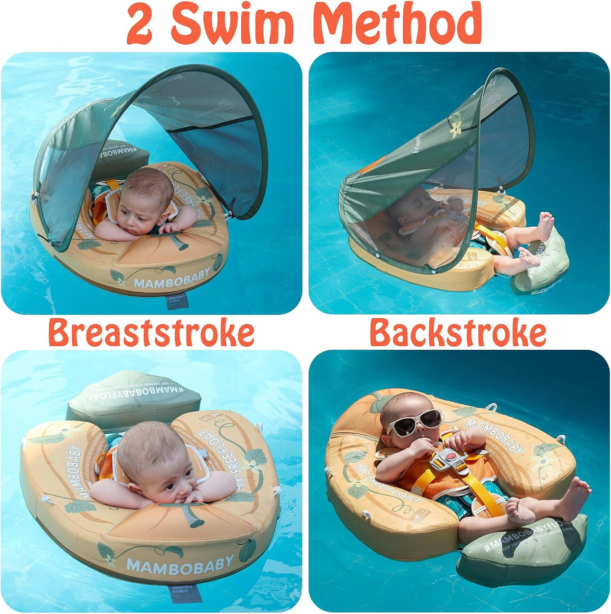 Mambobaby Float with Canopy & Tail - Yellow (Pumpkins) - image 4