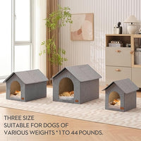 Indoor Dog House with Washable Plush Cushion,Large Size for Medium Dogs & Large Cats