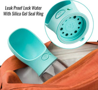 DEYACE Dog Water Bottle, Leak Proof Portable Pet Water Bottles for Dogs, Puppy Water Dispenser - Teal 12oz - image 4