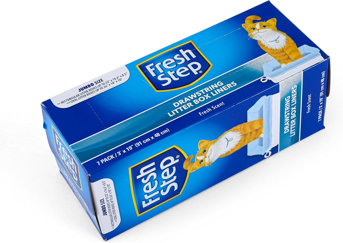 Fresh Step Drawstring Cat Litter Box Liners, Scented - Fresh Scent / 7 Count (Pack of 4) / Jumbo - image 4