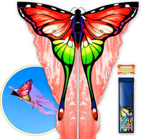SGftre Tulle Butterfly Pink Kite，Extremely Easy to Fly - Tulle Butterfly-red