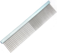 Metal Dog Grooming Combs Shedding Tangles, Knots, Mats. - Medium / blue