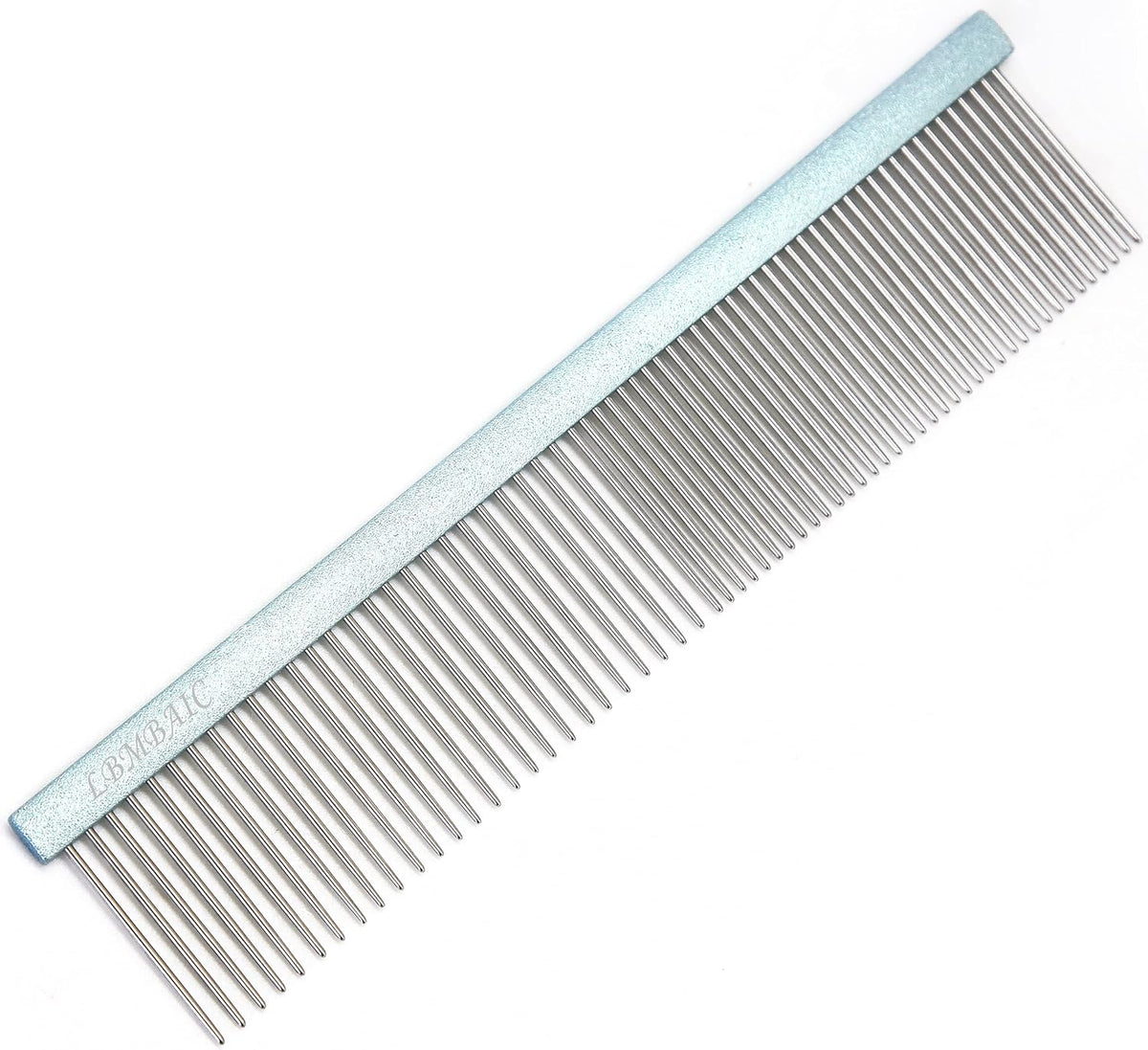 Metal Dog Grooming Combs Shedding Tangles, Knots, Mats. - Medium / blue