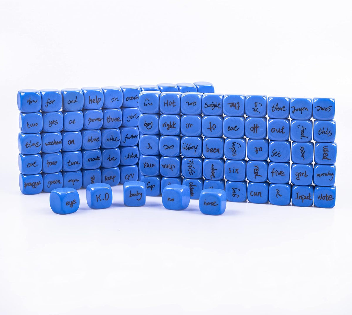 22MM Rounded Blank Six Sided Dice Lianshi Teaching Created Sesources - 100Pcs / Blue - image 3