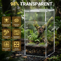Jumping Spider Enclosure, Acrylic Terrarium Habitat for Spiders - 3x3x6inch - image 2