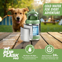 PupFlask Pro Portable Insulated Dog Water Bottle - Green / 50 Ounce - image 4