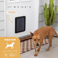 Hakuna Pets Essential Pet Door for Screens - Medium / Black - image 3