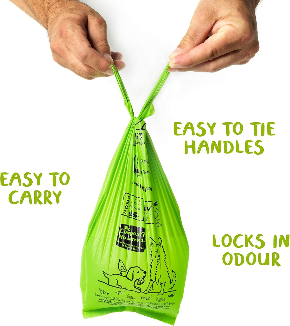 PLANET POOP Home Compostable Dog Poop Bags Extra-long with Handles - 120 Count (Pack of 1) - image 3