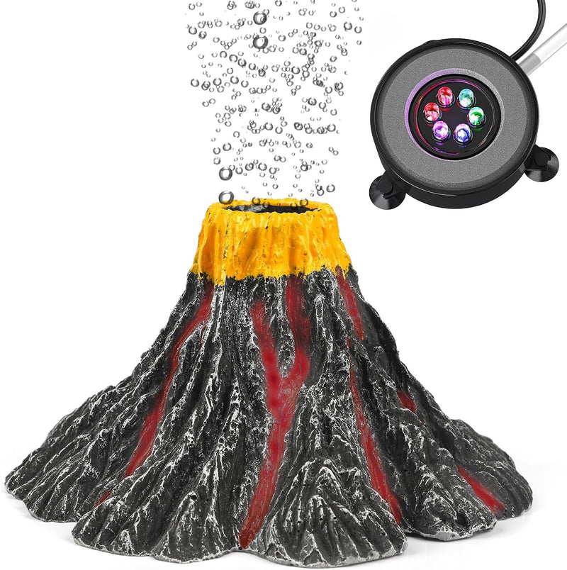 Uniclife Aquarium Volcano Ornament Kit Realistic Resin Volcanic - Multicolor
