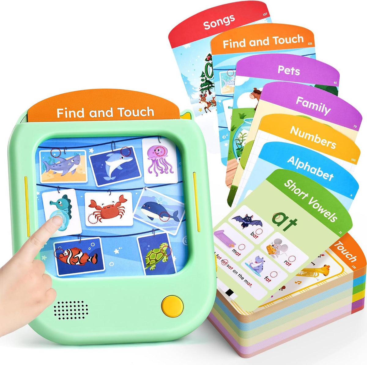 JoyCat Kids Learning Tablet - Green:English-Early Learning