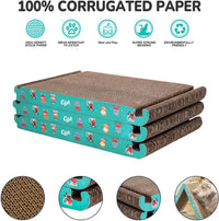Cat Scratcher Cat Scratching Board, Foldable, Triangle - Green - image 3