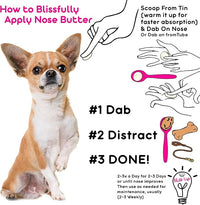 The Blissful Dog Smooth Coat Chihuahua Nose Butter for Dry, Cracked Skin, Lick-Safe Dog Nose Balm with Moisturizing Shea Butter, Almond, Olive, and Essential Oils, Pet Supplies, Uncented, 0.15 oz.
