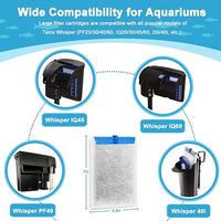 10 Pack Large Replacement Filter Cartridges Compatible with Tetra Whisper Bio-Bag Filters Large Aquarium Filter Cartridges for Whisper 20i/40i IQ20/30/45/60