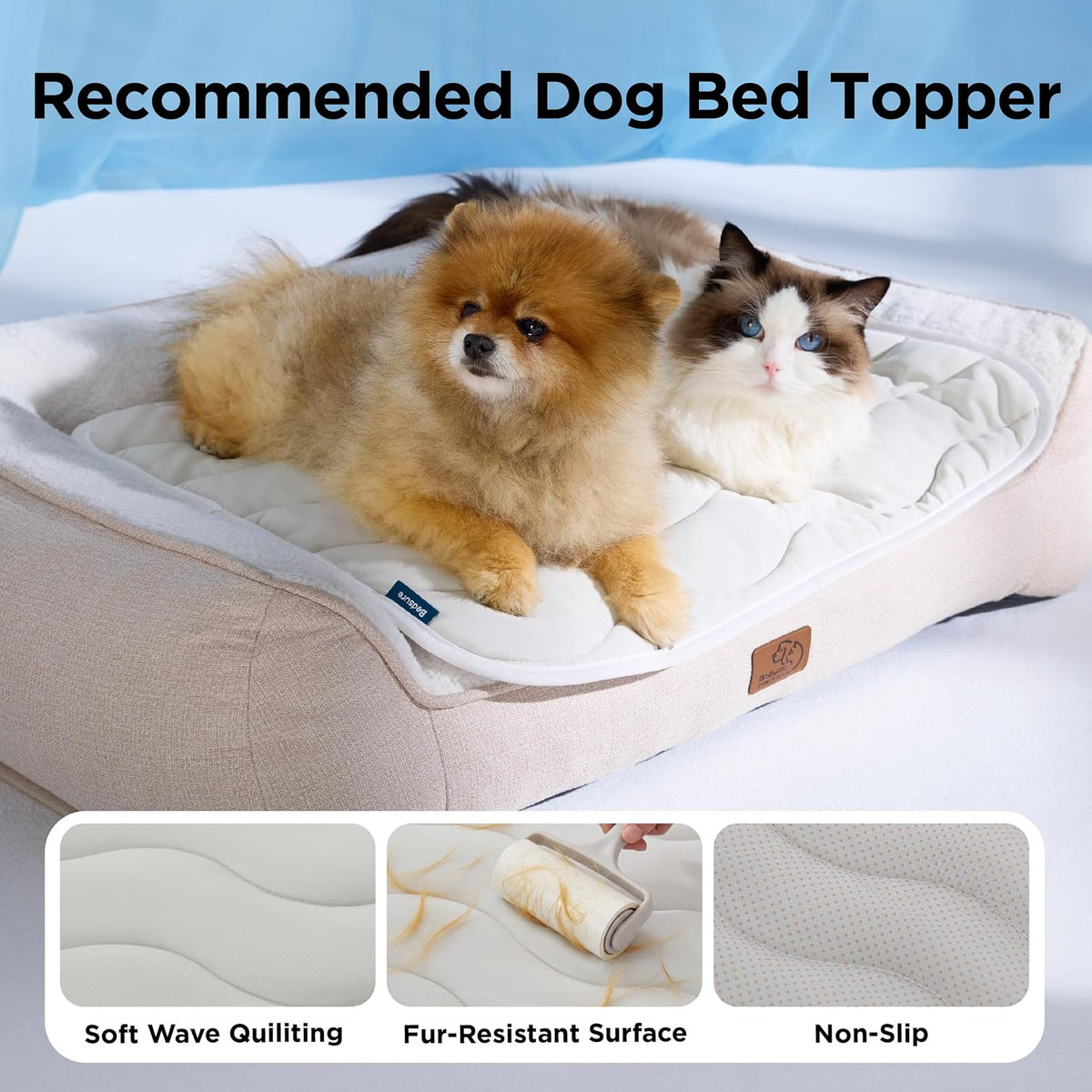 Bedsure Cooling Mat for Large Dogs - 35" x 23" (L-Crate) / Grey - image 3