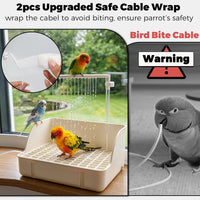 Automatic Parakeet Bird Bath with Pump - White with Control Valve - image 4