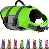 Mklhgty Hawaiian Dog Life Jacket - Green / Medium