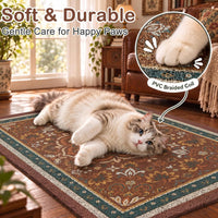 24"x15" Cat Litter Mat Non-Slip Washable Litter Box Mat – Daily Care for Cats - Red / 33X22in - image 4