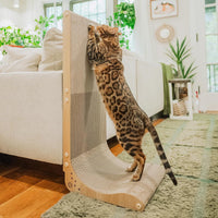 Necoichi Cardboard Cat Scratcher Wall for Indoor Cats - Large 33.5" / Wall(Oak)