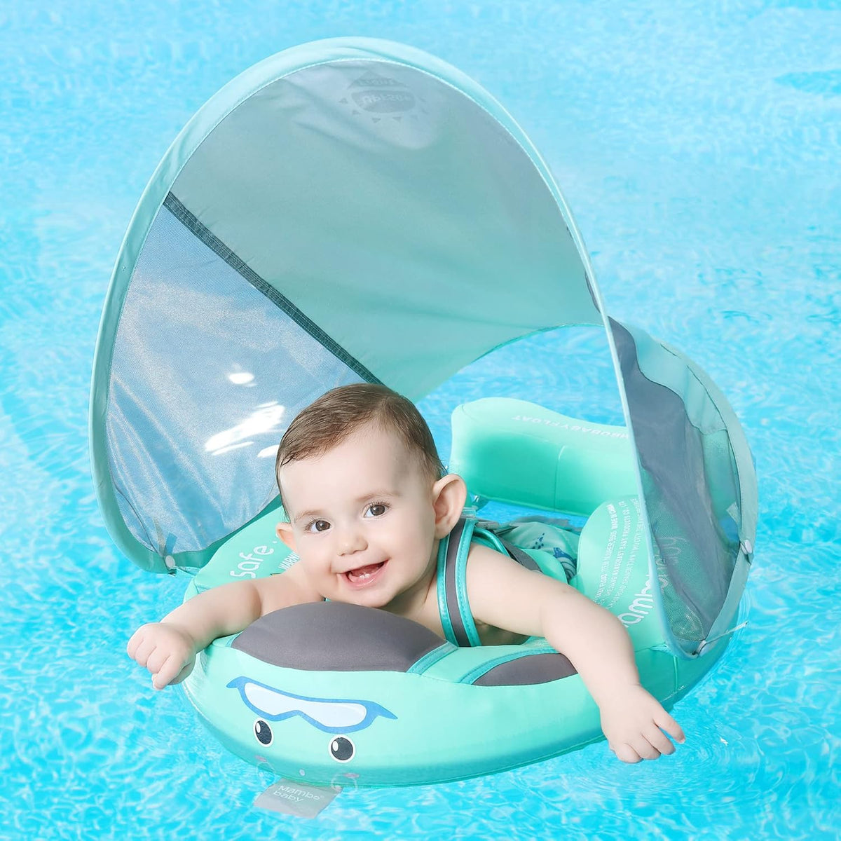 Mambobaby non-inflatable baby float with removable sun canopy and buoyant tail - view 29