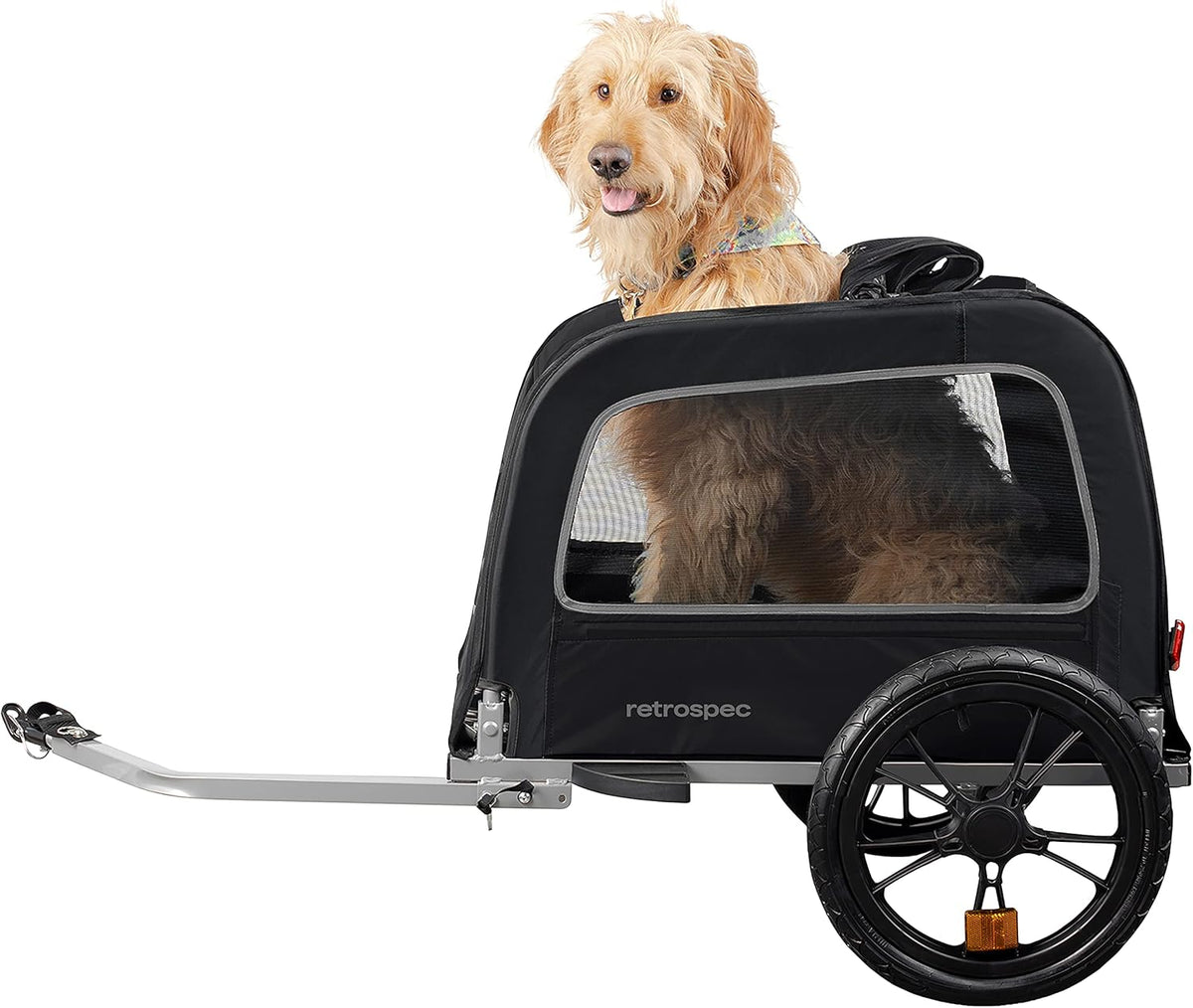 Retrospec Rover Waggin' Pet and Dog Bike Trailer - Black / Trailer