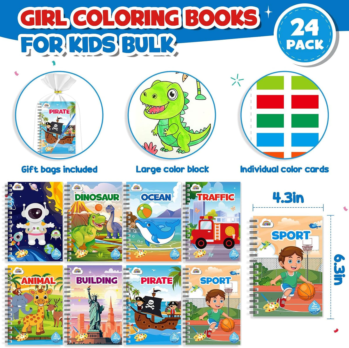 ZMLM 24 Pack Coloring Books - Boy - image 3