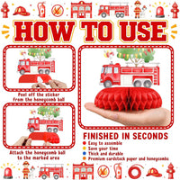 HaPiBiDesign transportation party decorations, 10 honeycomb table centerpieces - view 27