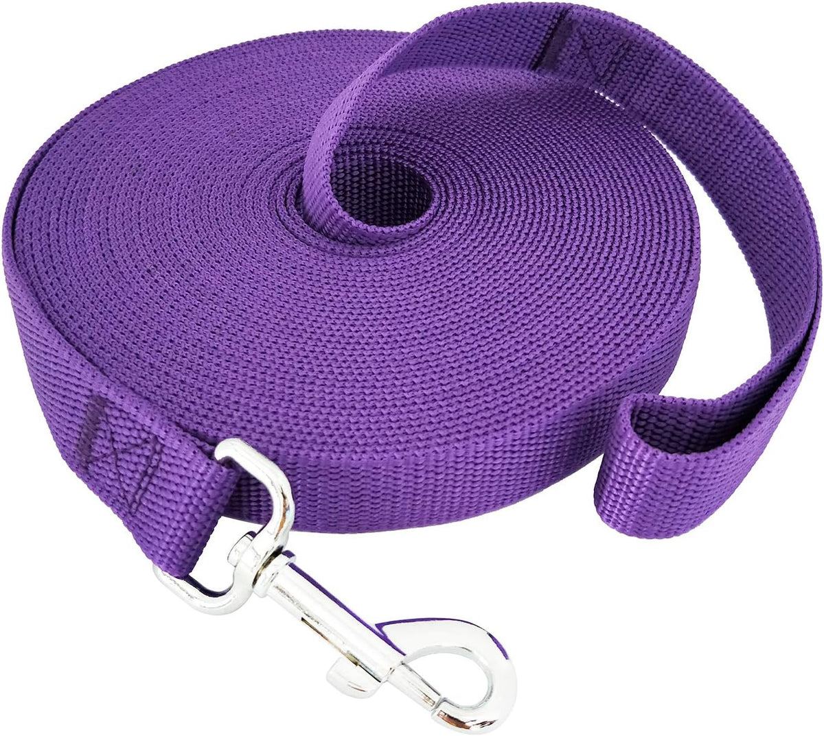 SALO Nylon Training Dog Leash for Small Medium Large Dogs - Purple / 3/4 inch x 15 feet