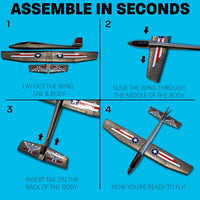 Foam Airplane Toy for Kids, Easy to Throw Glider Plane - 3 Plane Gliders - image 2