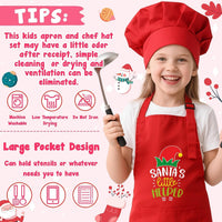 R HORSE Kid Apron and Chef Hat Set - Xmas Red - image 4