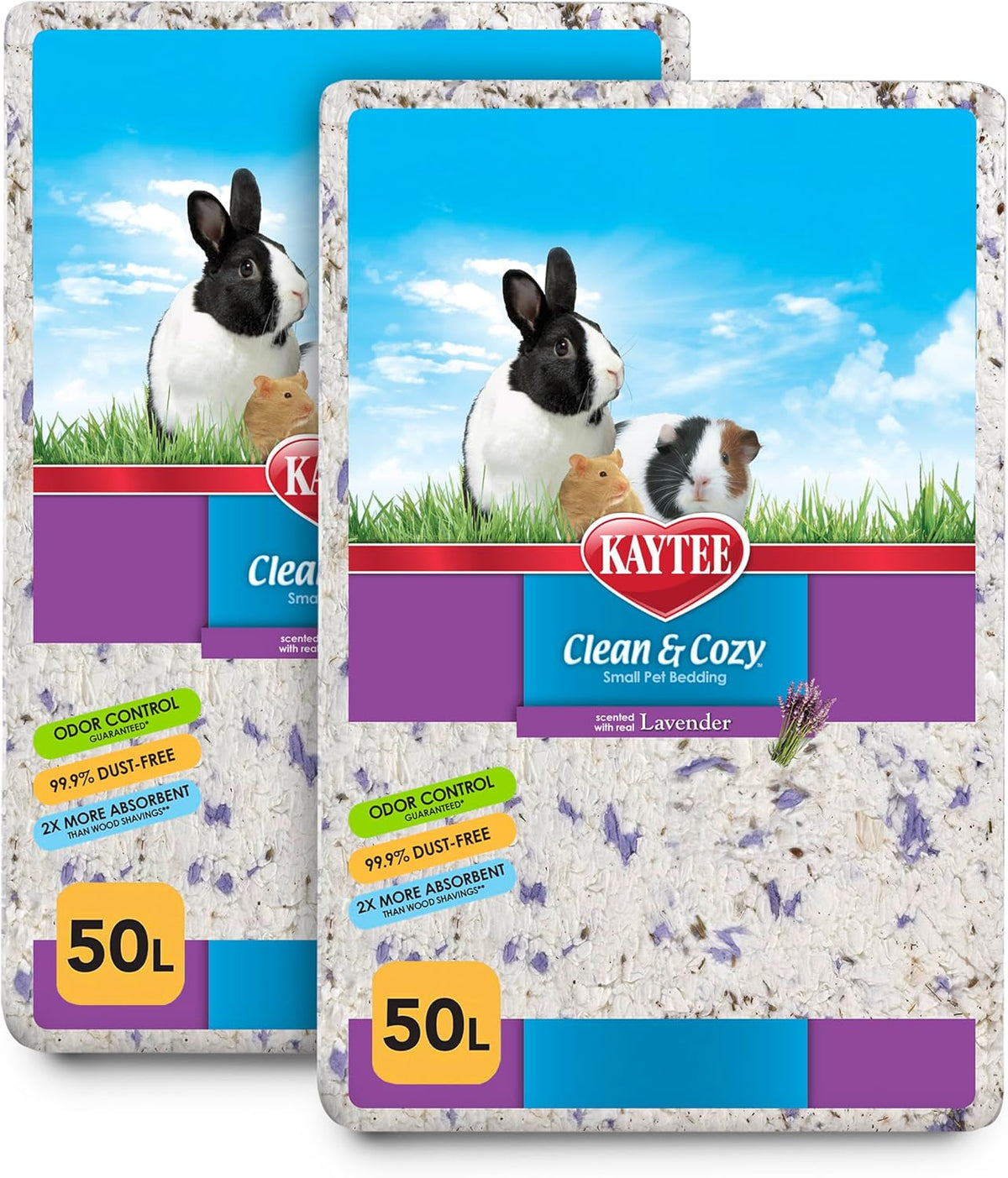 Kaytee Clean & Cozy Lavender Paper Bedding for Guinea Pigs - 100 Liters
