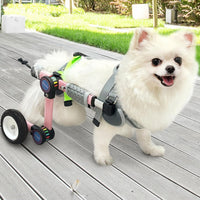 Dog Wheelchair for Back Legs, Adjustable Mobility Cart for Dog – Essentials for Dogs - Pink X-Small Plus