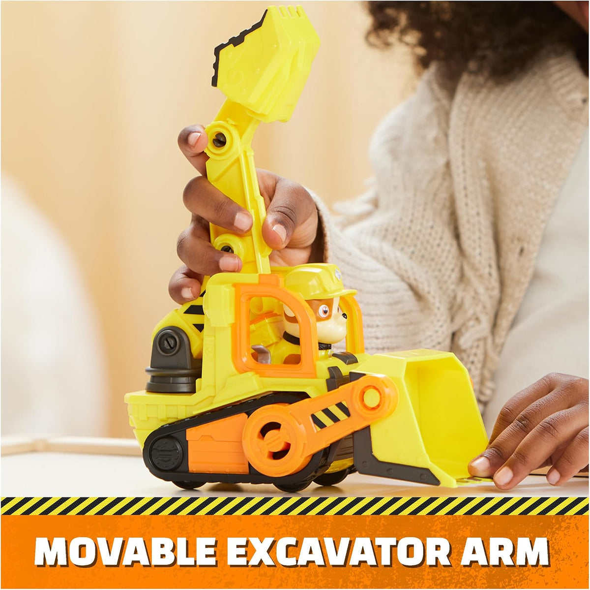 Rubble & Crew Charger’s Crane Grabber Construction Toy & Action Figure – Fun for Kids & Family - Rubble's Bulldozer Truck - image 3