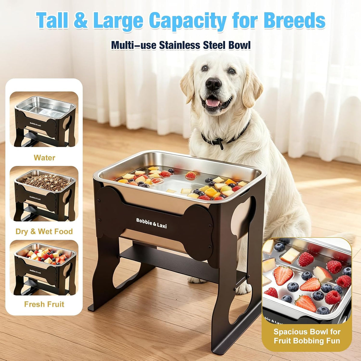 14" Elevated Dog Water Bowl - 14.2" Height - image 2
