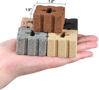 RealPlus Aquarium Filter Media 40pcs Bio Ceramic Brick for Marine and Freshwater Aquarium Canister Filter Pond Fish Tank (1.8" x 1.8" x 1.1")