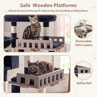 Maine Coon Cat Tree, Heavy Duty Cat Tower for 20 lbs+, GCT033G – Essentials for Cats - 68.5 inches / Dark Gray - image 3