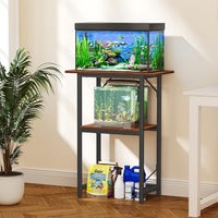 Snughome 10-20 Gallon Fish Tank Stand - Rustic Brown / 20 Gal-2 Tier - image 4