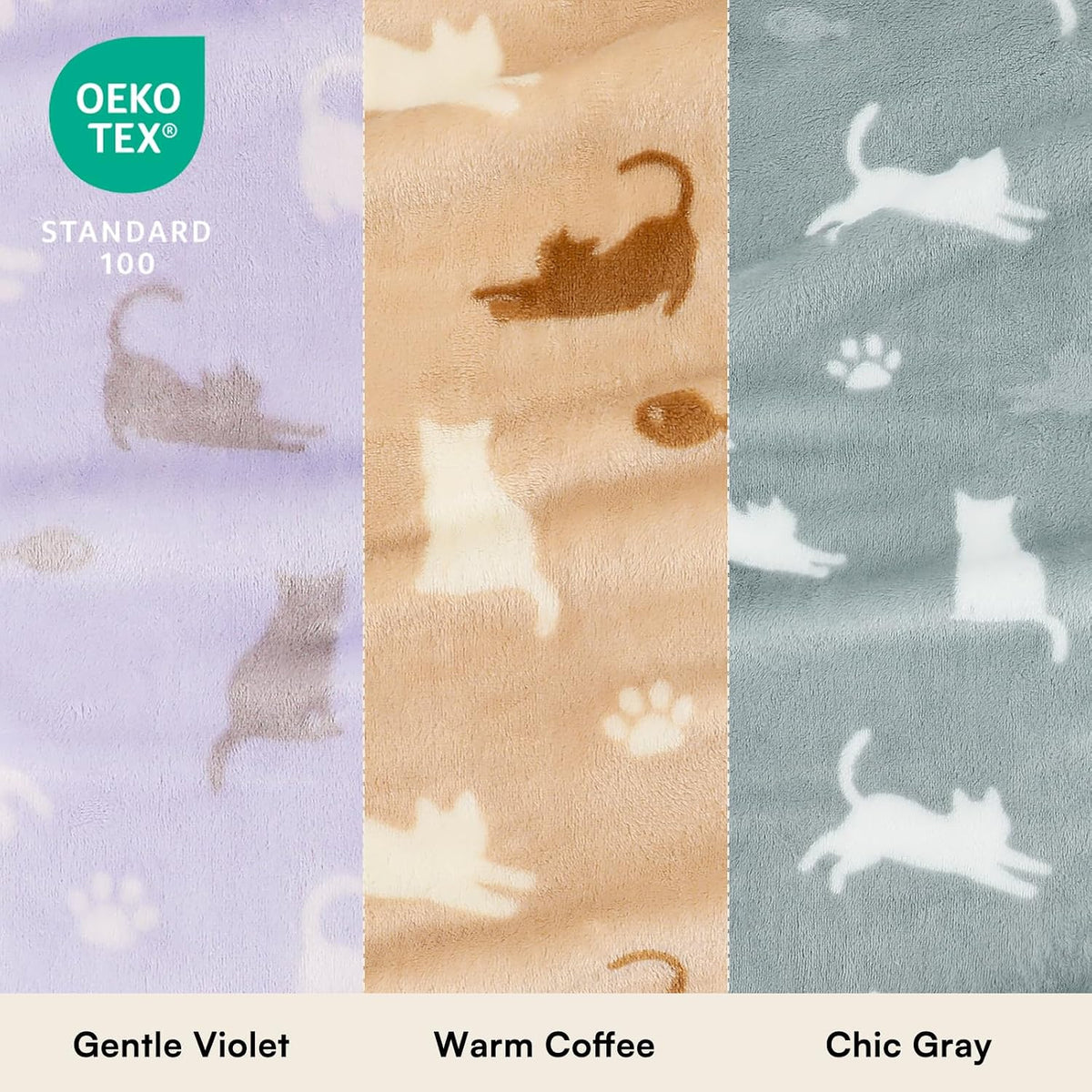 Luciphia 3 Pack Cute Dog Blankets Soft Fleece for Small Puppy Cat - Catnap Crew / 30x20 inch (Pack of 3) - image 2