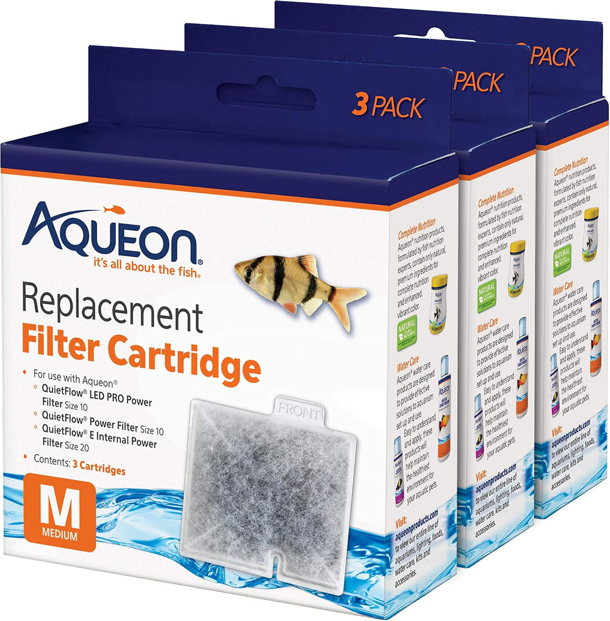 Aqueon Replacement Filter Cartridges Medium - 9 Pack