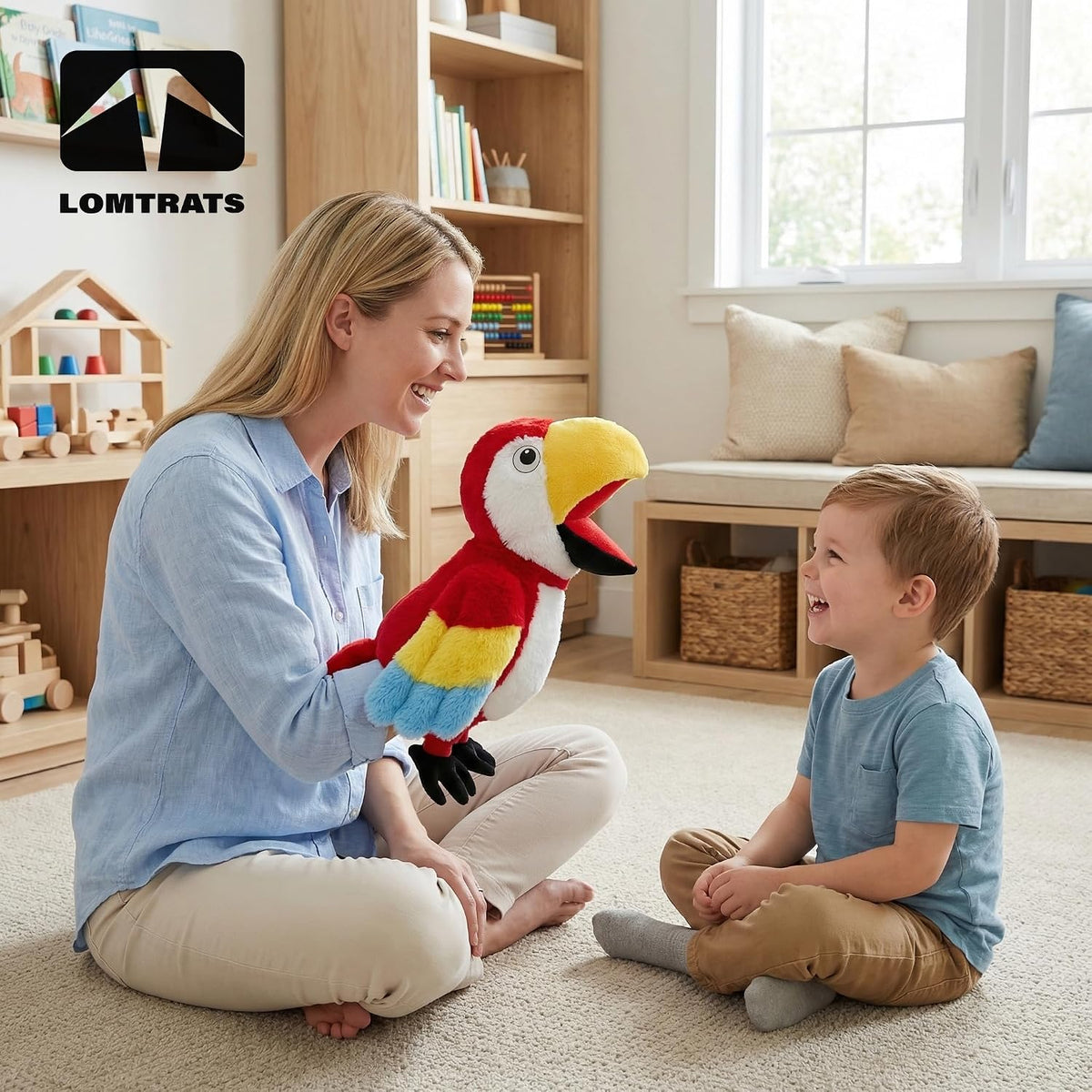 Marine Animals Hand Puppets for Kids, Toddler Includes Sharks - Parrot / Birds - image 2