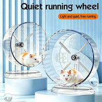 Hamster Wheel, Super Silent Hamster Exercise Wheels - Transparent / Ф8.3 inch - image 2
