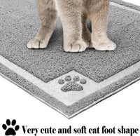 UPSKY Large Cat Litter Mat Trapper 35"×23", Waterproof, Non-Slip - Light Grey - image 3