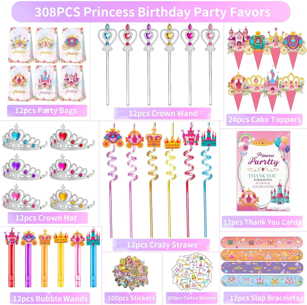 PLOUGVI 702PCS Halloween Party Favors Supplies Decorations - Princess Party Favors - image 3