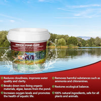 Pond Clear Water Treatment,6 Packets Natural Pond Water Clear for Lakes,Beneficial Bacteria & Enzyme Clarifier Treatment to Improve Water Clarity & Eliminate Odor,Safe for Fish