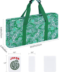 American Mahjong Game Set, 166 Quality White Tiles - Green - image 2